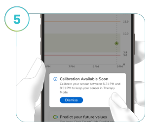 Screenshot of the SmartGuide apps’ Calibration available soon prompt.