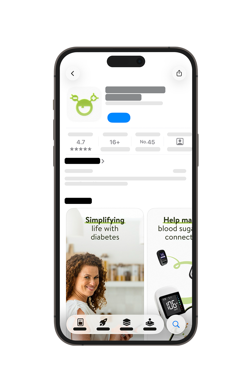 在App Store上的mySugr應用程式下載頁面的螢幕截圖。