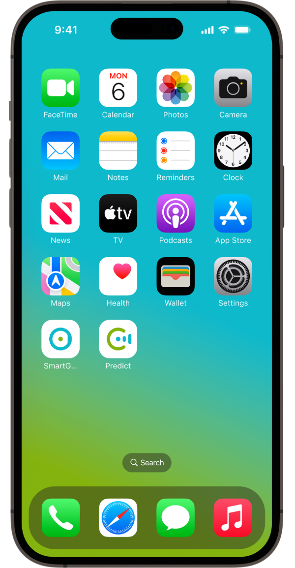 SmartGuide Predict apps downloaded on an iphone.